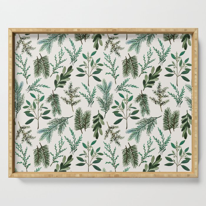 Winter Branch Pattern Serving Tray Gallery Image 1