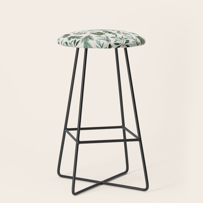 Winter Branch Pattern Stool Gallery Image 1