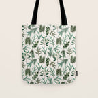 Winter Branch Pattern Tote Bag Gallery Image 1