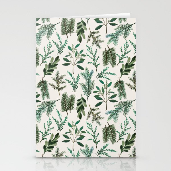 Winter Branch Pattern Stationery Card Gallery Image 1