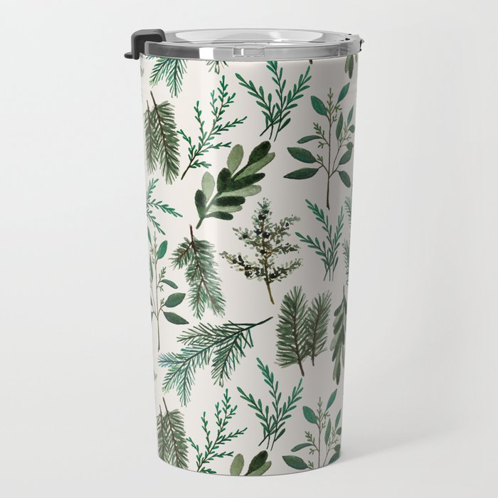 Winter Branch Pattern Travel Mug Gallery Image 3