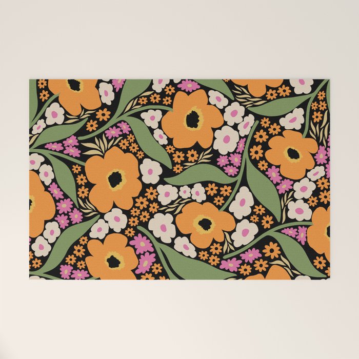 Floral pattern III Welcome Mat Gallery Image 1