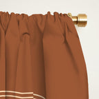 Geometric Lines in Terracotta and Beige 76 (Mid century Midern Rainbow Abstract) Window Curtain Gallery Image 2