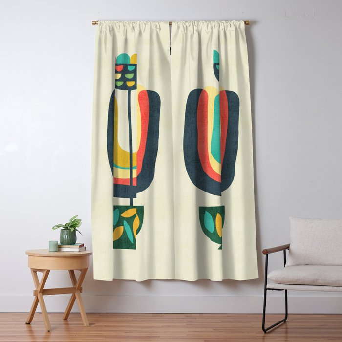 Potted Plant 3 Window Curtain Gallery Image 1