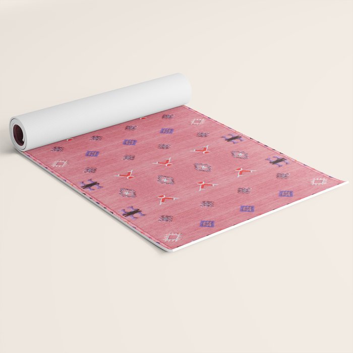 Lovely Pink Oriental Traditional Moroccan Handmade Printable Style  Yoga Mat Gallery Image 2