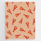 Classic Red Lobsters Pattern On Peach Jigsaw Puzzle Gallery Image 1