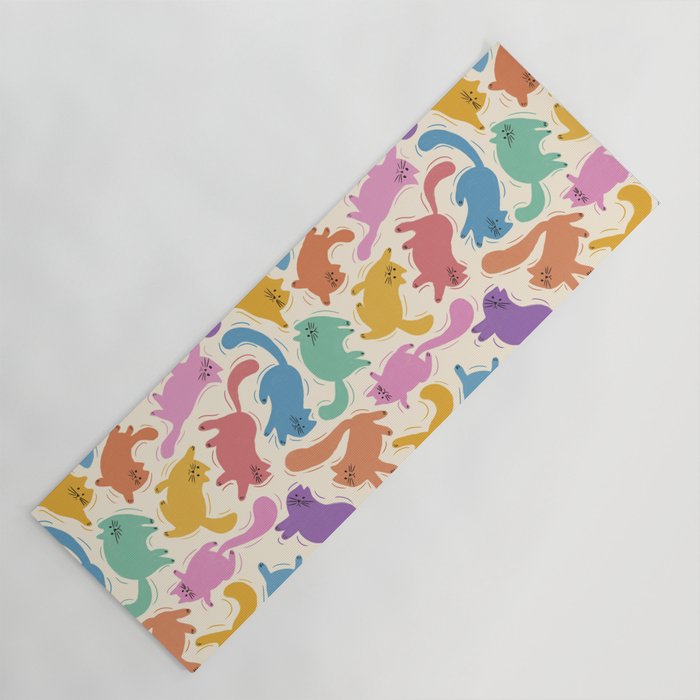 Rainbow Cats Yoga Mat Gallery Image 1