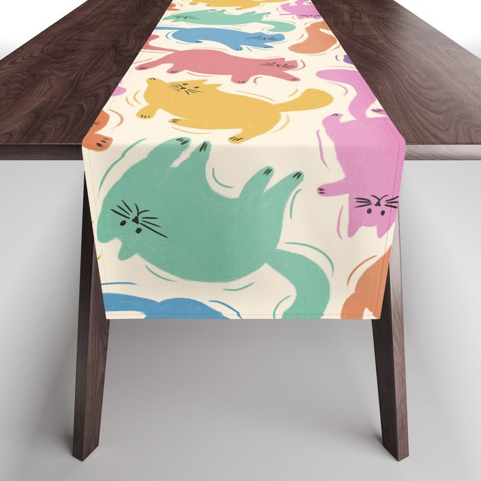 Rainbow Cats Table Runner Gallery Image 1