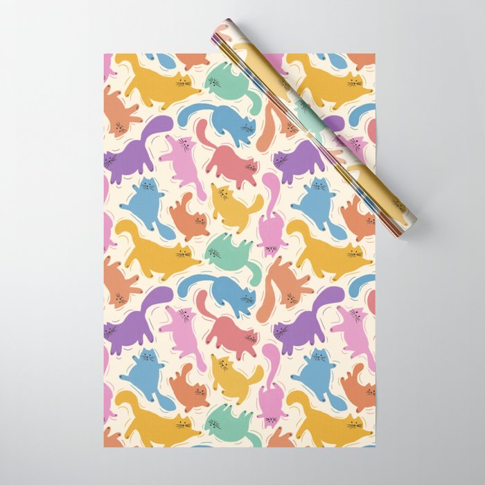 Rainbow Cats Wrapping Paper Gallery Image 1
