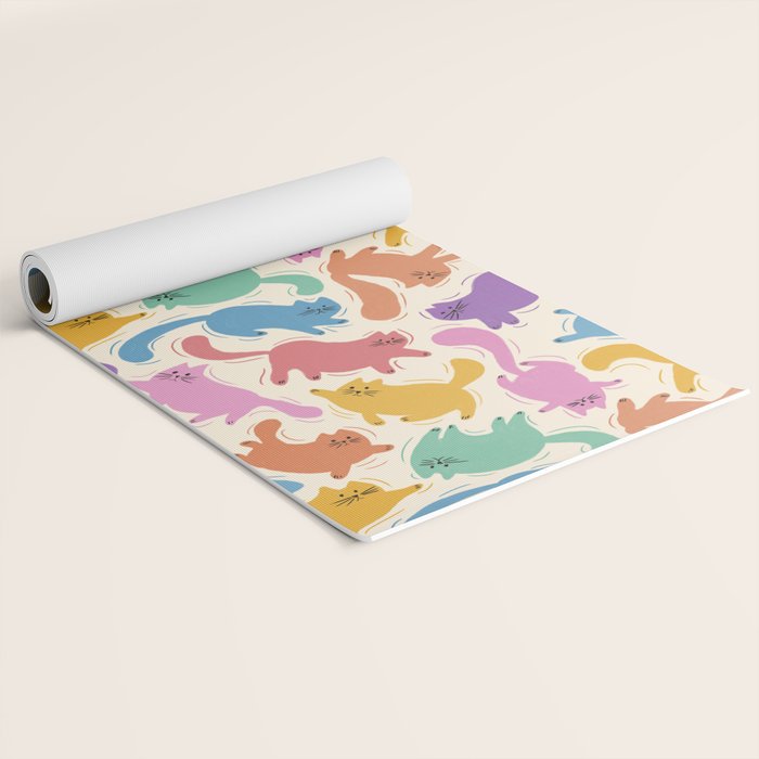 Rainbow Cats Yoga Mat Gallery Image 2