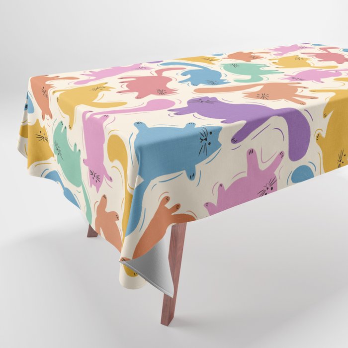 Rainbow Cats Tablecloth Gallery Image 1