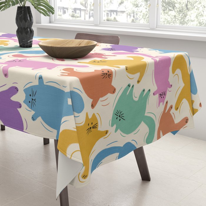 Rainbow Cats Tablecloth Gallery Image 3