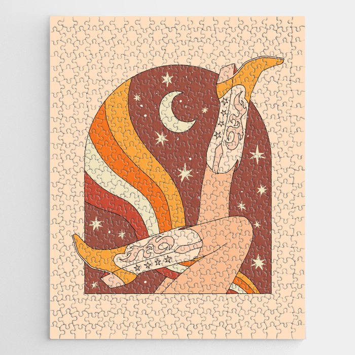 Neutral 70s Western Boots Jigsaw Puzzle Gallery Image 1