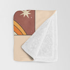 Neutral 70s Western Boots Throw Blanket Gallery Image 3