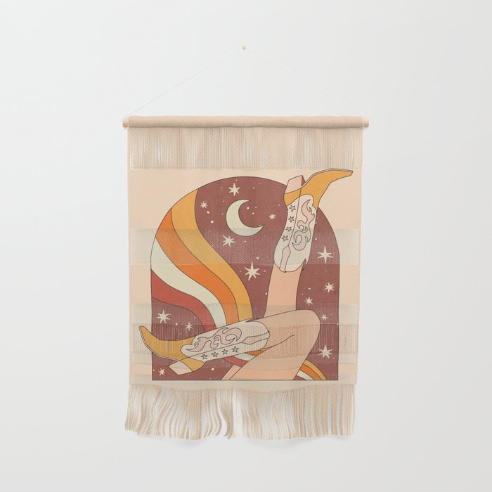 Neutral 70s Western Boots Wall Hanging Gallery Image 1