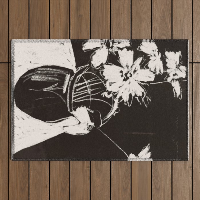 Flowers in The Vase 3 Outdoor Rug Gallery Image 1