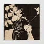 Flowers in The Vase 3 Wood Wall Art Gallery Image 1