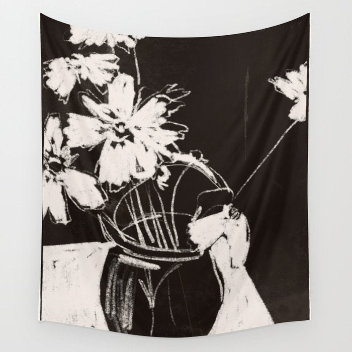 Flowers in The Vase 3 Wall Tapestry Gallery Image 1