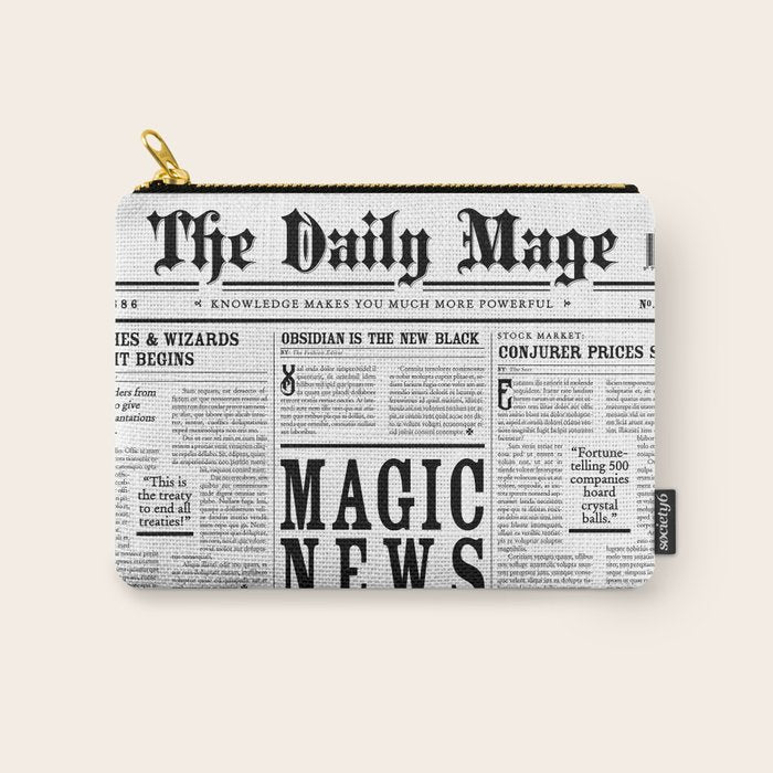 The Daily Mage Fantasy Newspaper Carry All Pouch Gallery Image 1