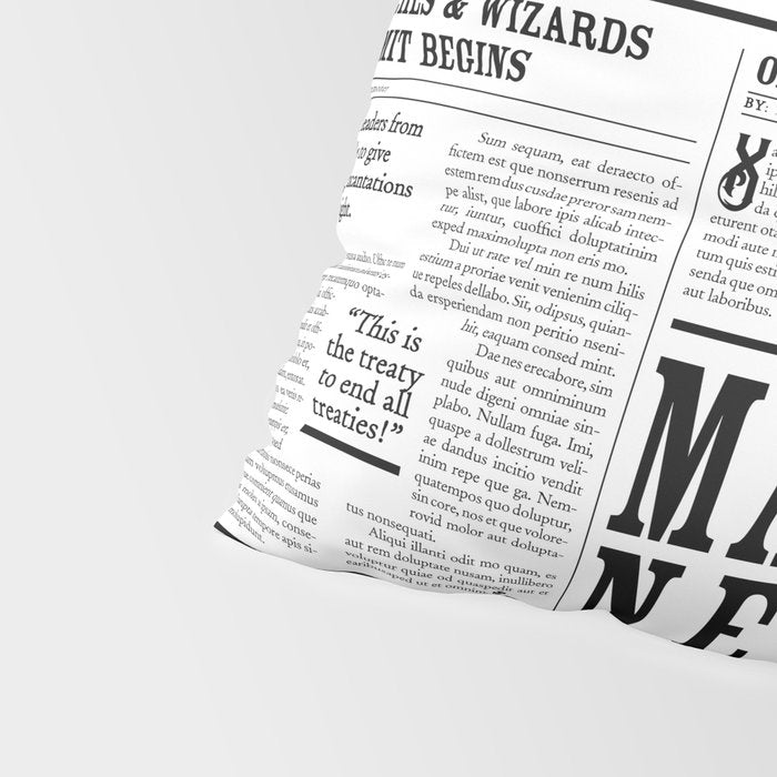 The Daily Mage Fantasy Newspaper Pillow Sham Gallery Image 4
