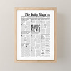 The Daily Mage Fantasy Newspaper Mini Art Print Gallery Image 1