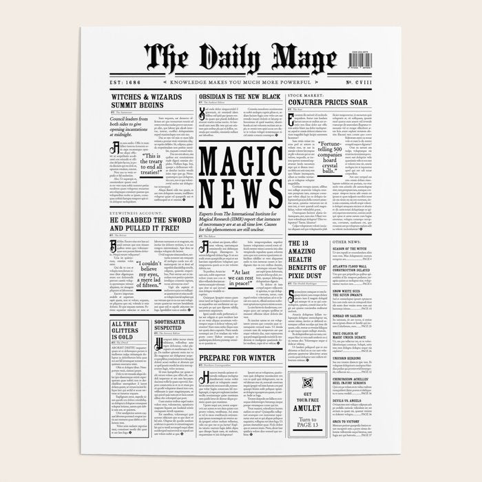 The Daily Mage Fantasy Newspaper Poster Gallery Image 1