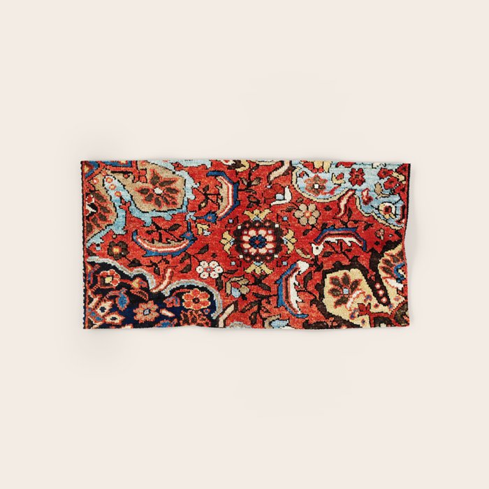 Mahal Vagireh Arak West Persian Rug Sampler Print Bath Towel Gallery Image 1