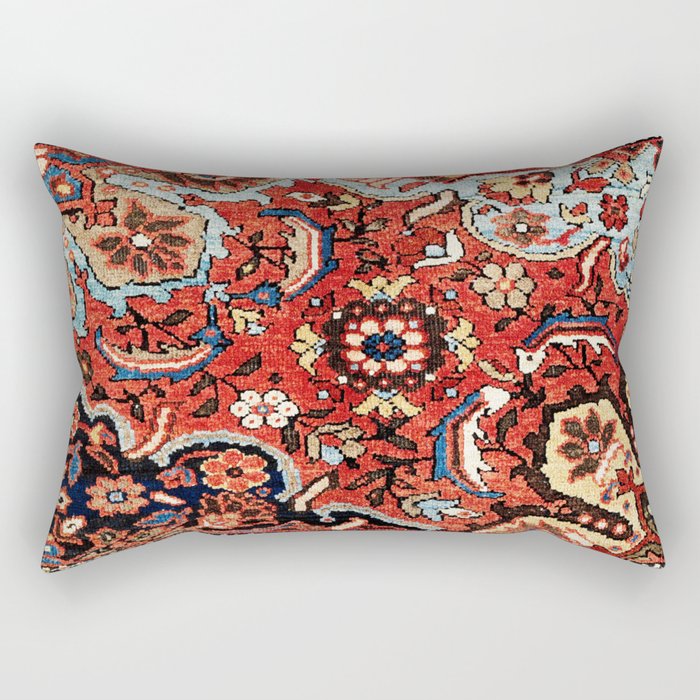 Mahal Vagireh Arak West Persian Rug Sampler Print Rectangular Pillow Gallery Image 1
