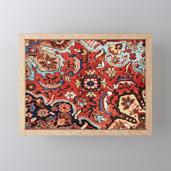 Mahal Vagireh Arak West Persian Rug Sampler Print Mini Art Print Gallery Image 1
