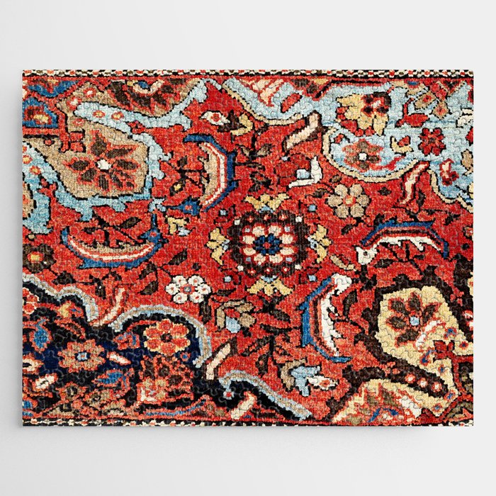 Mahal Vagireh Arak West Persian Rug Sampler Print Jigsaw Puzzle Gallery Image 1