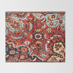 Mahal Vagireh Arak West Persian Rug Sampler Print Throw Blanket Gallery Image 2