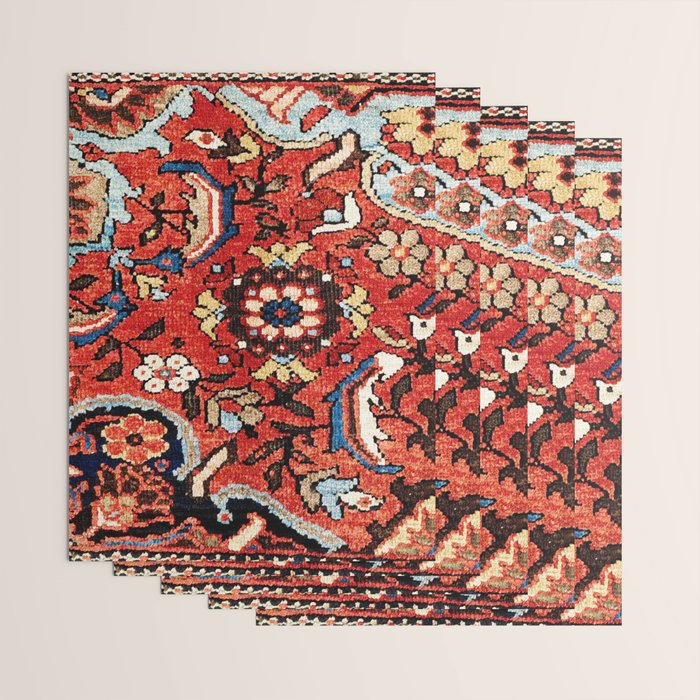 Mahal Vagireh Arak West Persian Rug Sampler Print Wrapping Paper Gallery Image 3