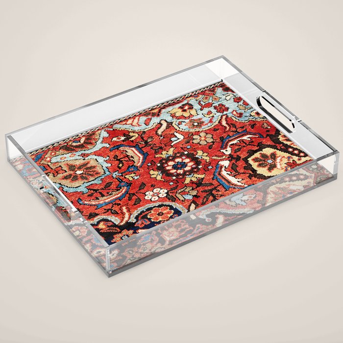 Mahal Vagireh Arak West Persian Rug Sampler Print Acrylic Tray Gallery Image 1