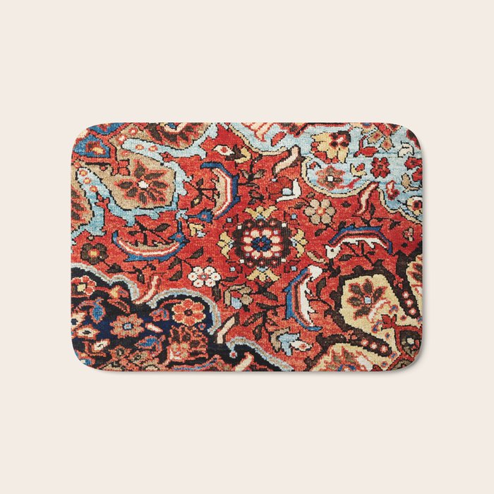 Mahal Vagireh Arak West Persian Rug Sampler Print Bath Mat Gallery Image 1