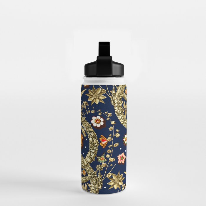 Art Nouveau Floral Pattern Water Bottle Gallery Image 2