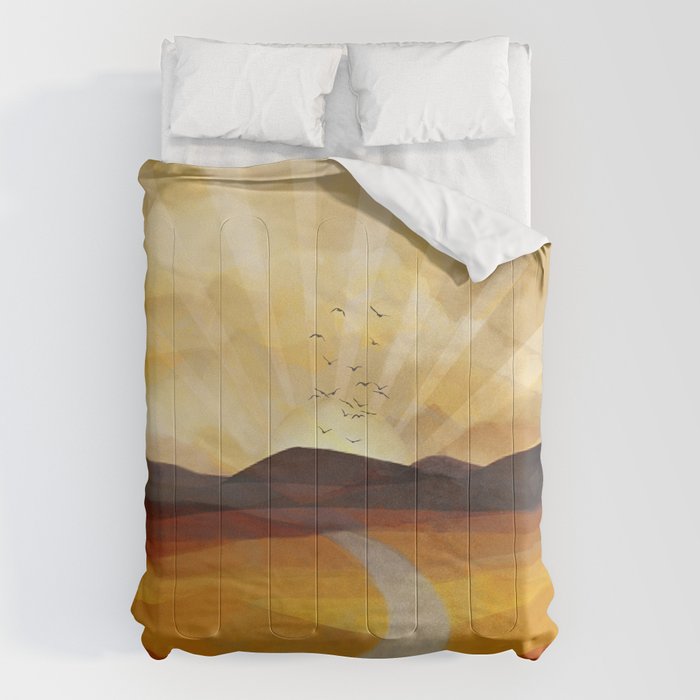Desert in the Golden Sun Glow II Comforter Gallery Image 1