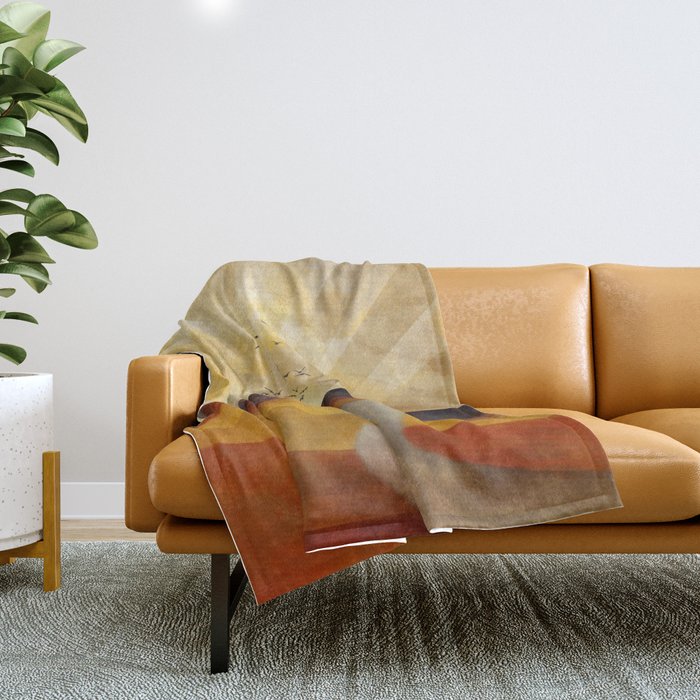 Desert in the Golden Sun Glow II Throw Blanket Gallery Image 1
