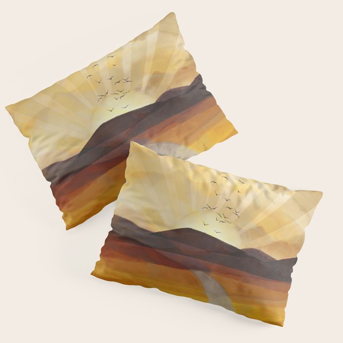 Desert in the Golden Sun Glow II Pillow Sham Gallery Image 3