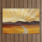 Desert in the Golden Sun Glow II Outdoor Rug Gallery Image 1