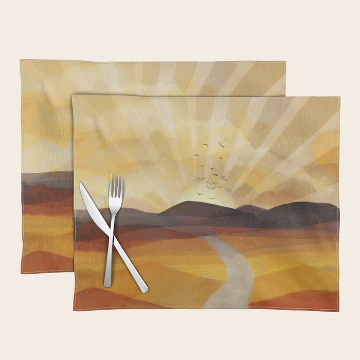 Desert in the Golden Sun Glow II Placemat Gallery Image 1