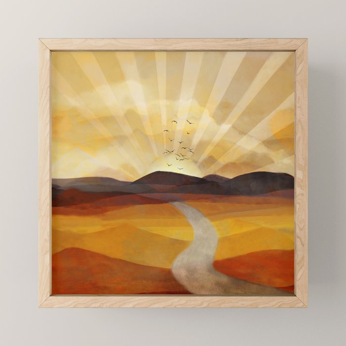 Desert in the Golden Sun Glow II Mini Art Print Gallery Image 1