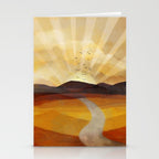 Desert in the Golden Sun Glow II Stationery Card Gallery Image 2