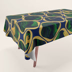 Rhapsody in Blue and Green and Gold Tablecloth Gallery Image 1