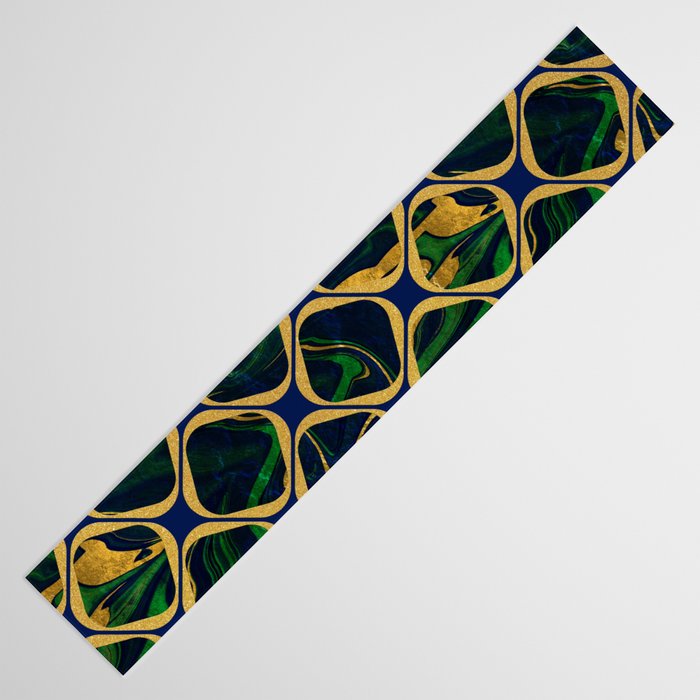 Rhapsody in Blue and Green and Gold Table Runner Gallery Image 3