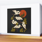 Five Heron Flock Wall Mural Gallery Image 2