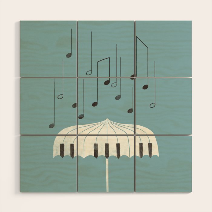 Singing in the rain Wood Wall Art Gallery Image 1