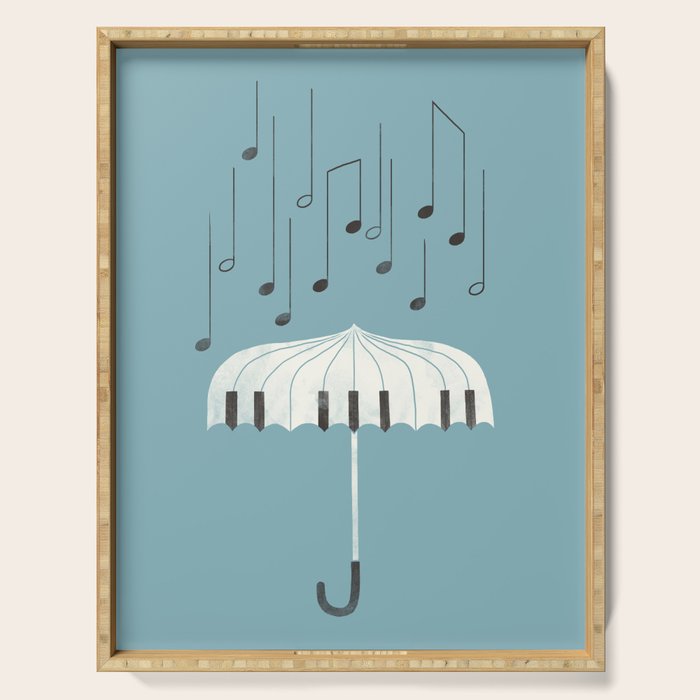 Singing in the rain Serving Tray Gallery Image 1