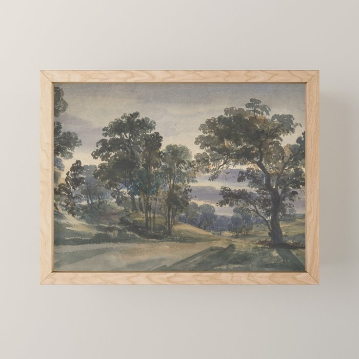 A Parkland View at Dusk Mini Art Print Gallery Image 1