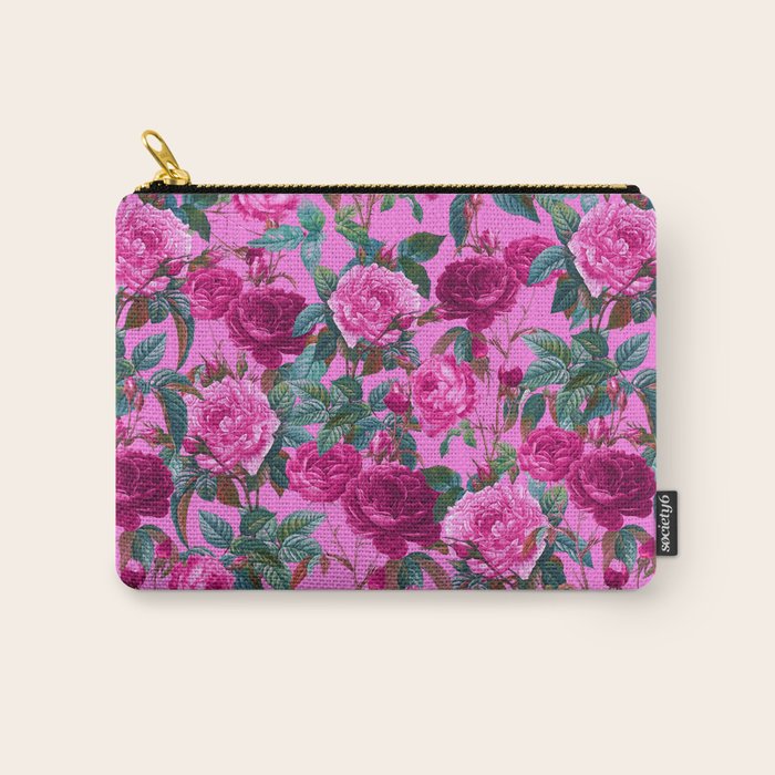  Pink Floral Garden Carry All Pouch Gallery Image 1