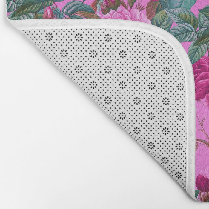  Pink Floral Garden Bath Mat Gallery Image 2